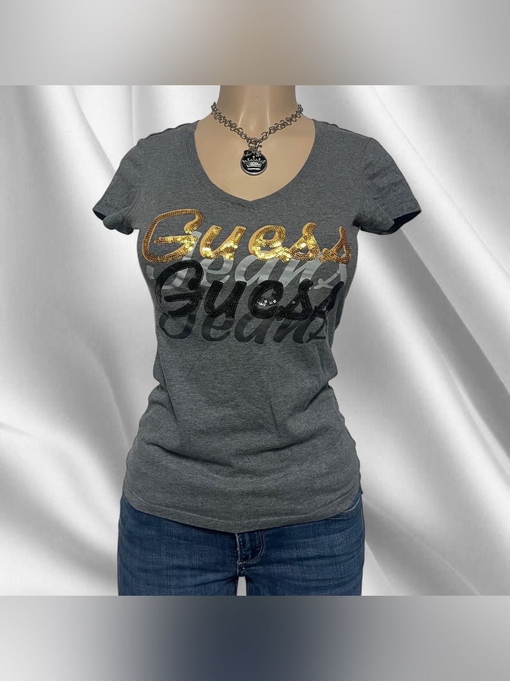Guess Sequin McBling Top